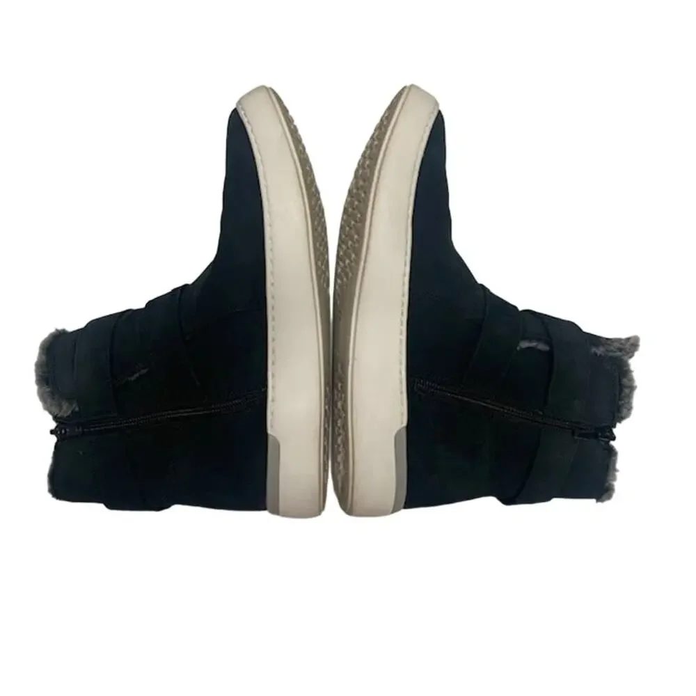 ROCKPORT Cobb Hill Collection ELYSSE Black Fur Suede Ankle Boots | 7